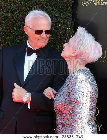 LOS ANGELES - APR 27:  George Bamford, Jennifer Bassey at the 2018 Daytime Emmy Awards - Creative at Pasadena Civic Auditorium on April 27, 2018 in Pasadena, CA
