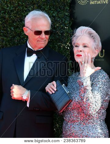 LOS ANGELES - APR 27:  George Bamford, Jennifer Bassey at the 2018 Daytime Emmy Awards - Creative at Pasadena Civic Auditorium on April 27, 2018 in Pasadena, CA