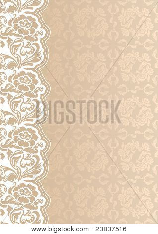 Flower Background With Lace, Seamless Template