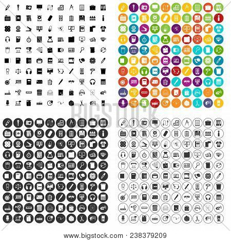 100 Office Supplies Icons Set Vector In 4 Variant For Any Web Design Isolated On White
