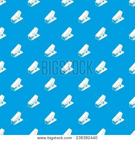 Clothespin Pattern Vector Seamless Blue Repeat For Any Use