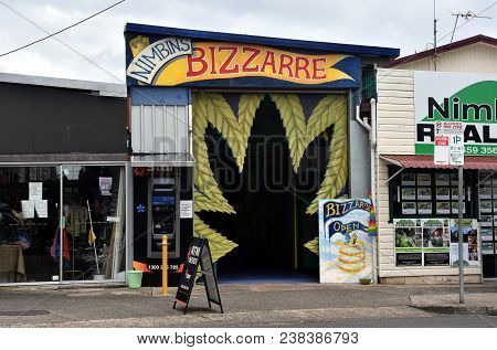 Nimbin, Australia - Dec 26, 2017. Nimbin Is A Lush Hinterland Town, Hub For Counterculture And Alter