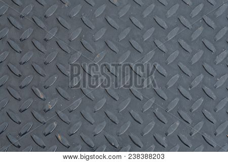Full Frame Closeup View Of A Truck Tread Floor Ramp.