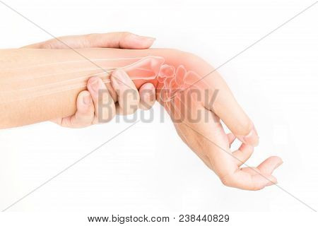 Wrist Bones Injury White Background Wrist Pain