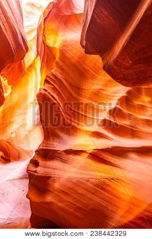 Upper Antelope Canyon in the Navajo Reservation near Page, Arizona USA