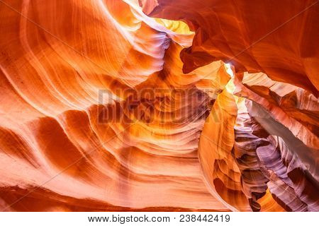 Upper Antelope Canyon in the Navajo Reservation near Page, Arizona USA