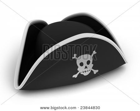 3D ilustrace pirátský klobouk