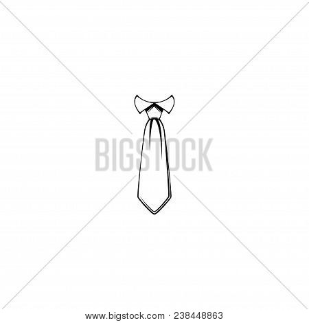 Necktie Iocn. Tie. Mens Accessory. Clothing Item. Fathers Day Design, Groom Symbol. Deign Element. V