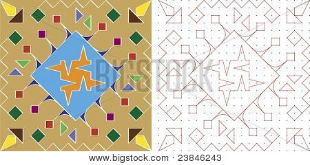 แรนโกลิ ทาง kolam การออกแบบ ด้วยเส้นจุด