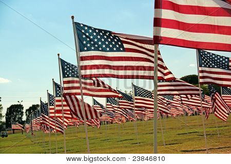 amerikanische Flaggen