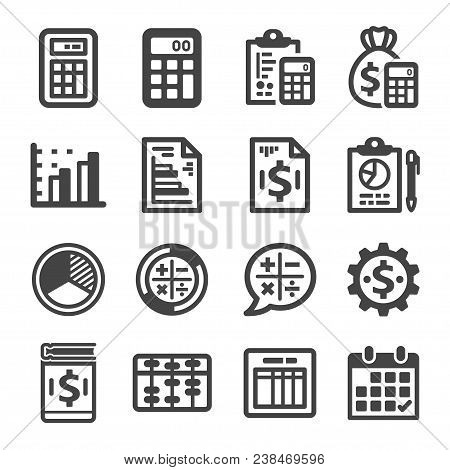 Accounting And Finance Icon Set Vector And Illustration