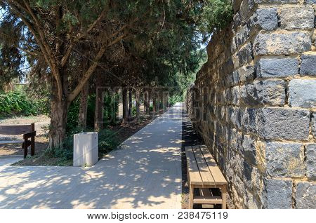 Alley Leading To The Ruins Of A Large Byzantine 8th-century Kursi Monastery On The Shores Of Lake Ti