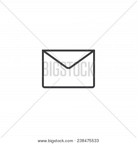 Email Messege Icon. Line Style Vector Illustration