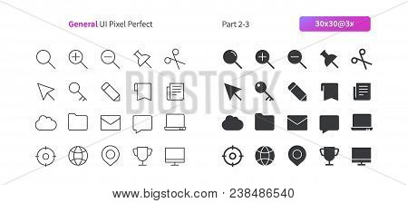 General Ui Pixel Perfect Well-crafted Vector Thin Line And Solid Icons 30 3x Grid For Web Graphics A