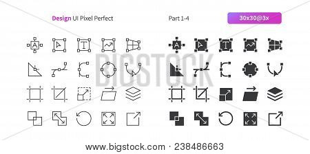 Graphic Design Ui Pixel Perfect Well-crafted Vector Thin Line And Solid Icons 30 3x Grid For Web Gra