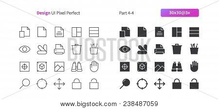 Graphic Design Ui Pixel Perfect Well-crafted Vector Thin Line And Solid Icons 30 3x Grid For Web Gra