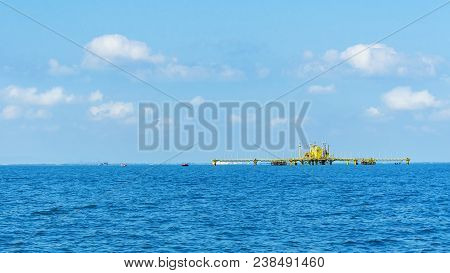 The Offshore Oil Platform In The Sea , Thailand