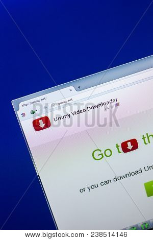 Ryazan, Russia - April 29, 2018: Homepage Of Ummy Website On The Display Of Pc, Url - Ummy.net.
