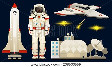 Astronaut Spaceman. Planets In Solar System. Astronomical Galaxy. Cosmonaut Explore Adventure. Space