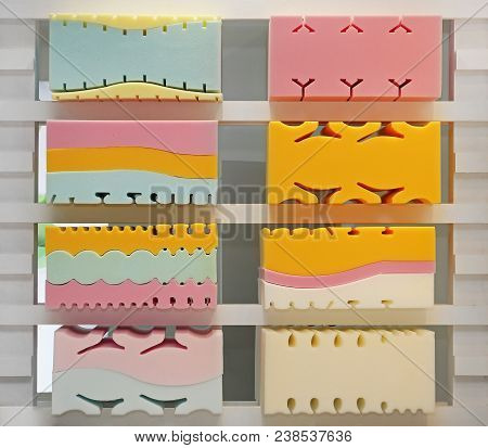 Memory Foam Bed Mattress Cross Section Parts