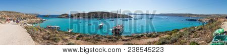 Super High Resolution Panorama Of The Beautiful Crystal Clear Azure Turquoise Blue Waters Of The Blu