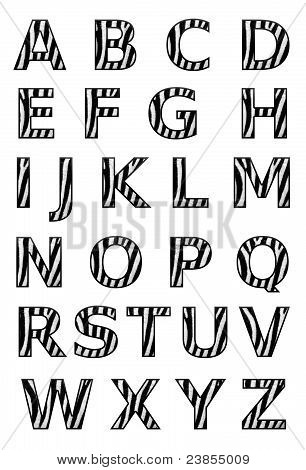 Zèbre imprimer des lettres