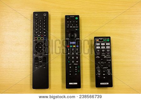 The Digital Remote Control For Television At Home