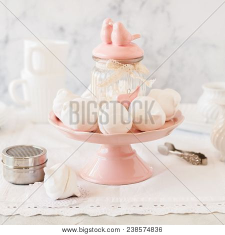 Zephyr (zefir), Russian Style Marshmallow Made Of Apple And Egg, Square