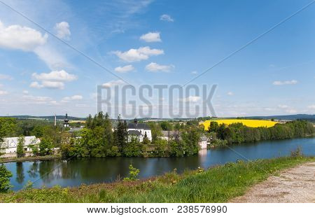 Countryside With Monastery Zdar On Summer In Czech Republic