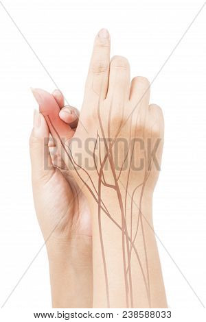 Finger Nerve Pain White Background Finger Injury