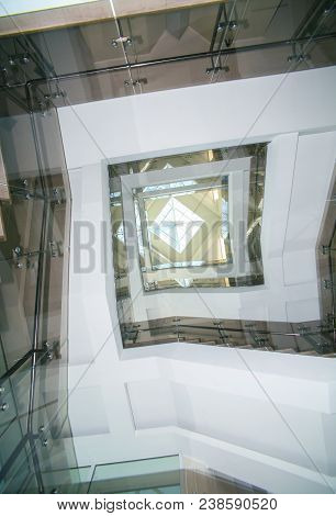 Roof Transparent In Modern Office Building Photo