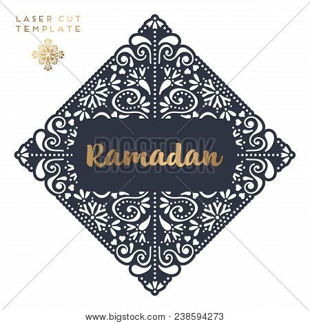 Laser Cut Islamic Pattern Envelope Template Vector