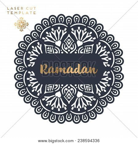 Laser Cut Islamic Pattern Envelope Template Vector