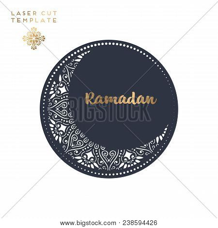 Laser Cut Islamic Pattern Envelope Template Vector