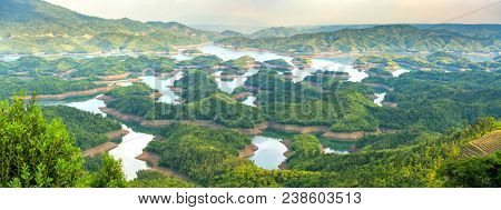 Ta Dung Lake In The Morning When The Sun Rises At The Top Of  Mountain Shines Fog Into Lake Full Of 