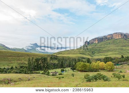 Royal Natal National Park, South Africa - March 16, 2018: The Mahai Camp Site With Trees And Tents V