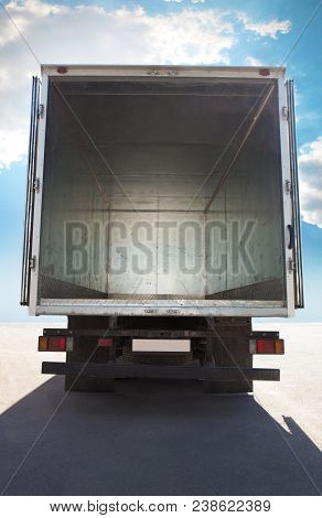 Open Metal Empty Container Of Truck Empty