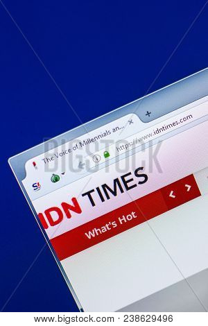 Ryazan, Russia - April 29, 2018: Homepage Of Idntimes Website On The Display Of Pc, Url - Idntimes.c
