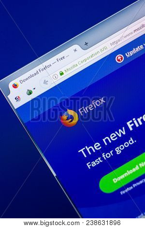 Ryazan, Russia - April 29, 2018: Homepage Of Mozilla Website On The Display Of Pc, Url - Mozilla.org