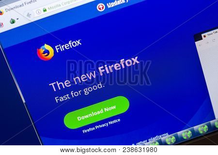 Ryazan, Russia - April 29, 2018: Homepage Of Mozilla Website On The Display Of Pc, Url - Mozilla.org
