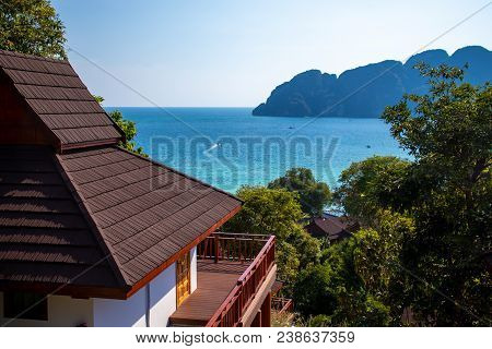 A Beautiful, Scenic Sea View From A Bungalow At The Koh Phi Phi The Beach Resort On Koh Phi Phi Isla