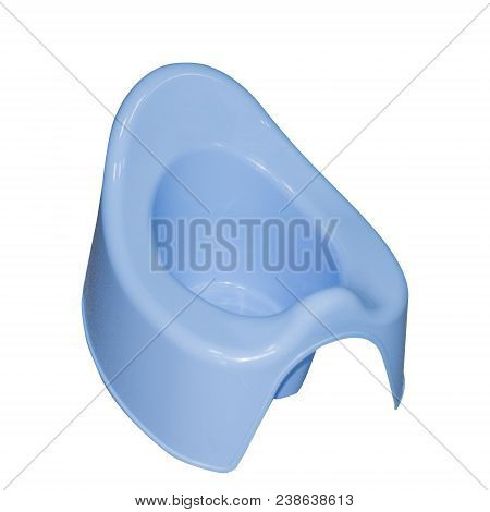Blue Baby Pot Isolated On White Background
