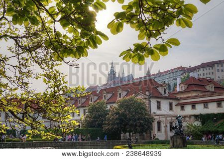 1.5.2018 Valdstejn Palace In Prague, The Capital Of The Czech Republic. Historical Building Of The S