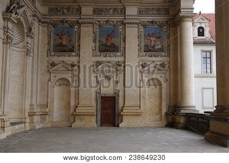 1.5.2018 Valdstejn Palace In Prague, The Capital Of The Czech Republic. Historical Building Of The S