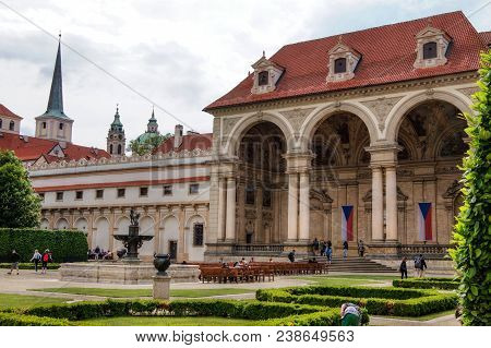 1.5.2018 Valdstejn Palace In Prague, The Capital Of The Czech Republic. Former Senate.