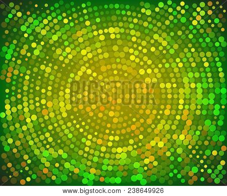 Abstract Colorful Random Dots Array Background. Small Multicolored Confetti Point Is Scattered In A 