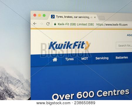 Amsterdam, The Netherlands - May 1, 2018: Homepage Of Kwik Fit, A British Car Servicing And Repair C