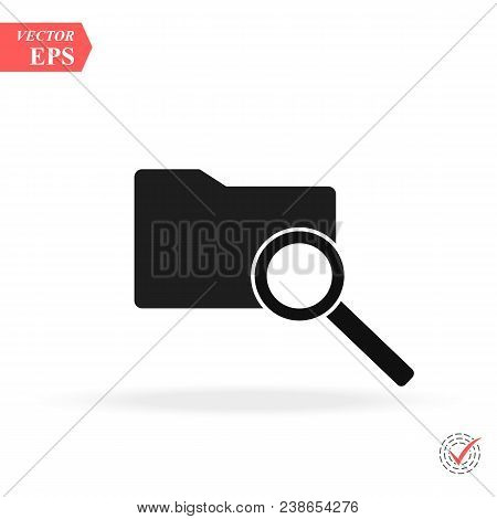 Search Folder Icon Vector Illusration On White Background Eps