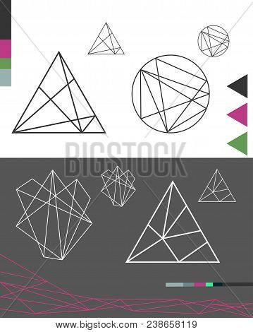 Hand Drawn Vector Illustration Or Drawing Of Some Polygonal Abstract Gemoetric Figures