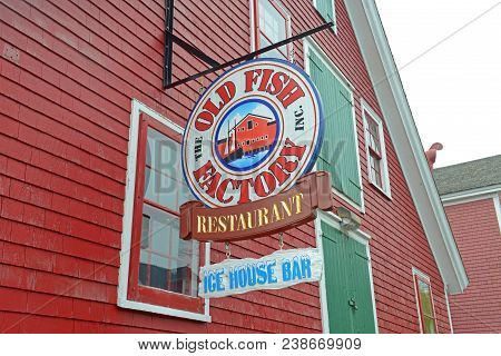 Saint John, Nb, Canada - May 22, 2016: Historic Building In Town Center Of Lunenburg, Nova Scotia, C